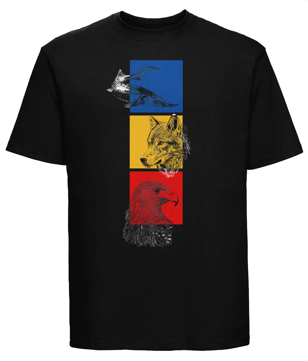 Tricolor exterior alb 180M Tricou | Russell